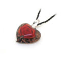 大紅玫瑰花金粉琉璃項(xiàng)墜/時(shí)尚琉璃批發(fā)