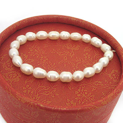 橢圓長(zhǎng)型珍珠手鏈飾品