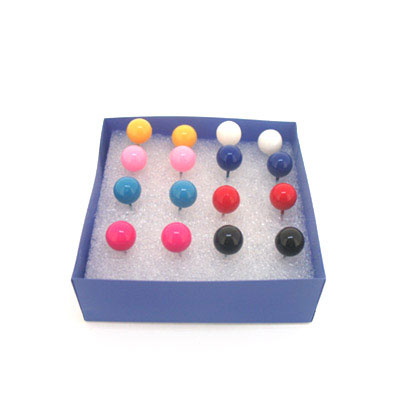 彩色圓珠子耳釘/便宜小飾品連鎖店貨源
