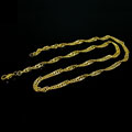 18寸金色水波項(xiàng)鏈閃亮保色金飾品配鏈
