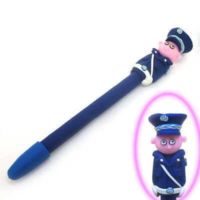可愛小警察軟陶筆小禮品筆