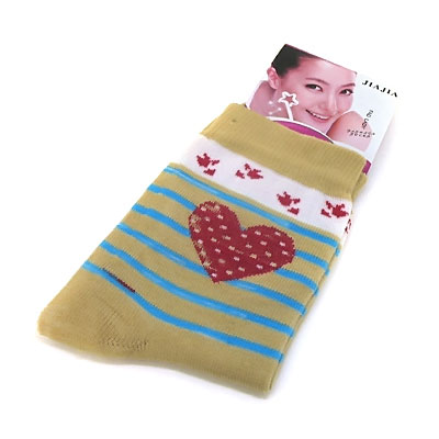 桃心條紋女款襪/廠家直銷襪子批發(fā)