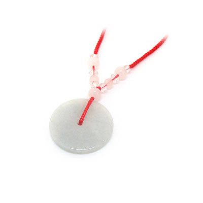 大平安扣玉石項(xiàng)鏈/紅繩玉飾品