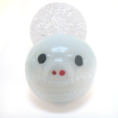 白色骷髏頭發(fā)泄球減壓球新奇玩具