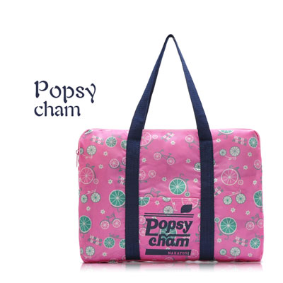 POPSYCHAM粉紅色可愛輕便文件包/便攜手提包贈(zèng)小包