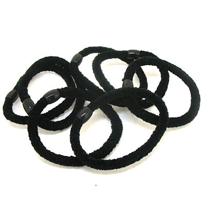 純黑色帶結(jié)頭皮筋頭發(fā)飾品