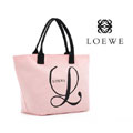 Loewe潮牌粉色帆布手提手拎包/浪漫女人心淡粉小便當(dāng)包