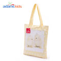 可愛俏皮嫩黃色圓點(diǎn)adams kids純棉布包單肩包手拎包