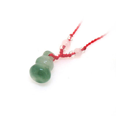 玉葫蘆墜男女紅繩項鏈飾品