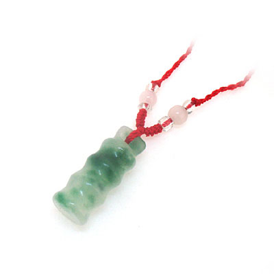 飄花玉石竹節(jié)項鏈玉竹節(jié)項飾