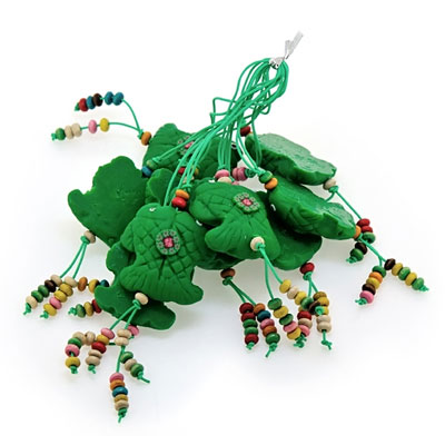 綠色雙魚軟陶飾品手機(jī)鏈