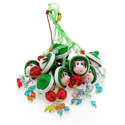 可愛小女孩手機(jī)小掛件軟陶手機(jī)飾品