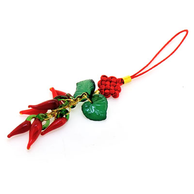 個性火紅辣椒小掛件/熱賣中國結(jié)小飾品批發(fā)